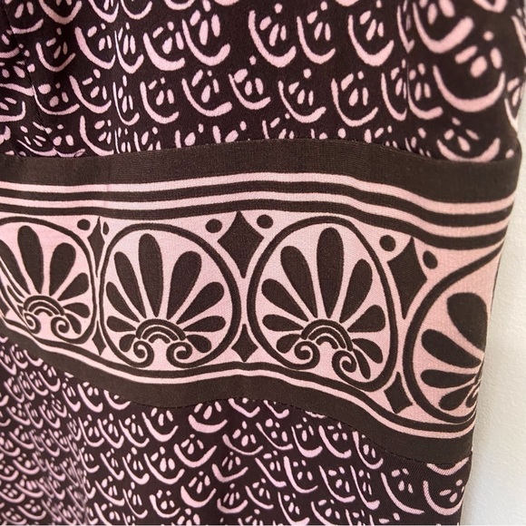 JESSICA Howard midi dress pink brown pattern stretch jersey plus size 18W - Picture 4 of 12